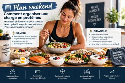 Plan weekend: comment organiser une charge en protéines le samedi et dimanche pour booster la récupération après une semaine d'entraînements intenses
