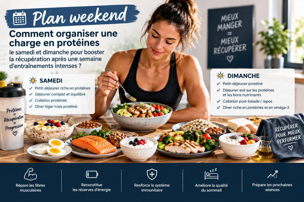 Plan weekend: comment organiser une charge en protéines le samedi et dimanche pour booster la récupération après une semaine d'entraînements intenses